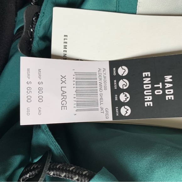 Element Alder Windbreaker Shell Jacket Mens NWT - Picture 7 of 11